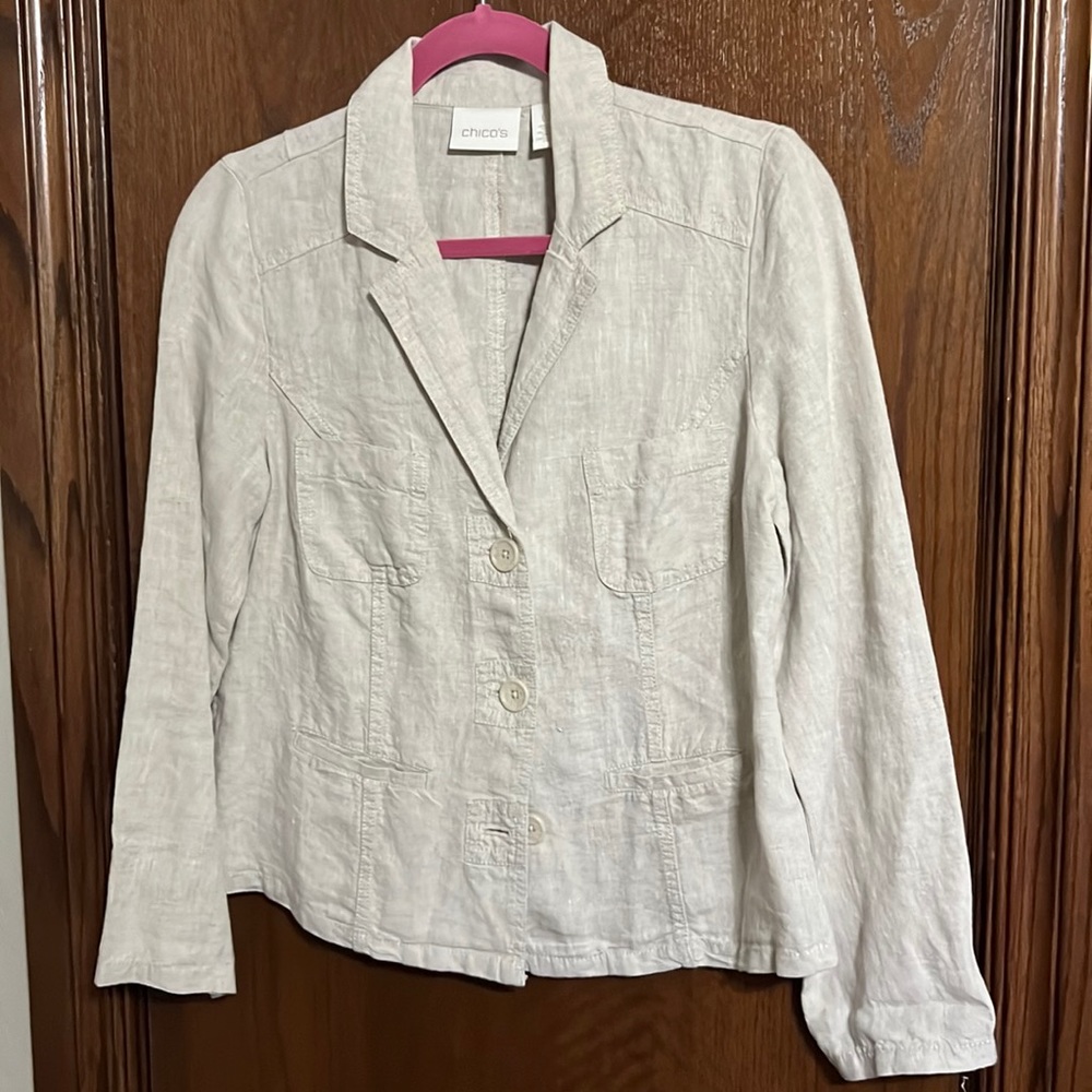 Chico’s short linen jacket